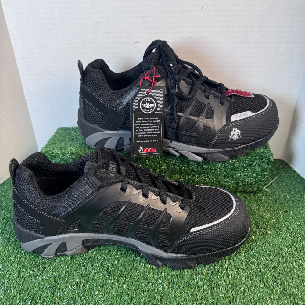 Rocky Trailblade Mens 10.5W Waterproof‎ Composite Toe Work Shoes Black NEW